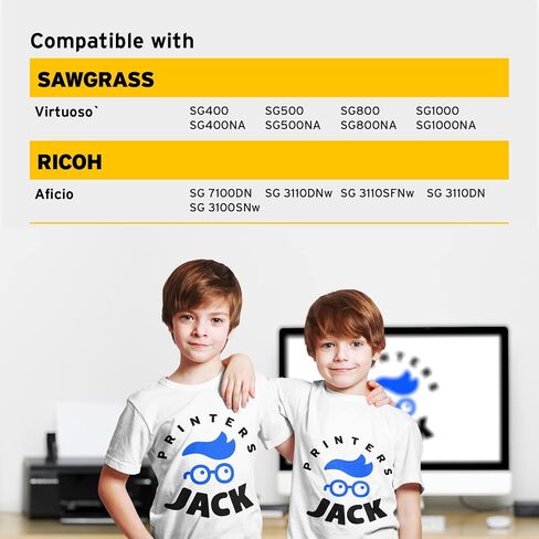 Printers Jack Heat Transfer Printer Ink Sublimation Ink Compatible with SAWGRASS Virtuoso SG400 SG800 SG400NA SG800NA RICOH SG3110 SG2100N SG3100 SG3100SF SG3100SNW SG3110DNW SG3110DN SG3110SFNW in Saudi Arabia