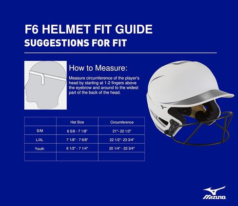 خوذة الضرب اللينة F6 Fastpitch للبالغين من Mizuno مع قناع in Saudi Arabia