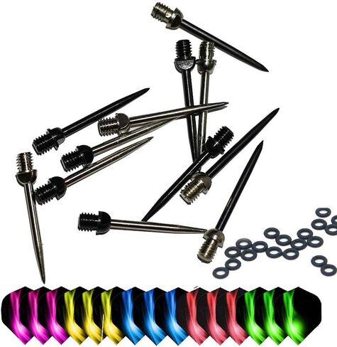 ToBeIT 12 قطعة من أطراف رمي السهام الفولاذية، و15 قطعة من رحلات رمي ​​السهام و20 قطعة من حلقات رمي ​​السهام (3.5 سم) in Kuwait