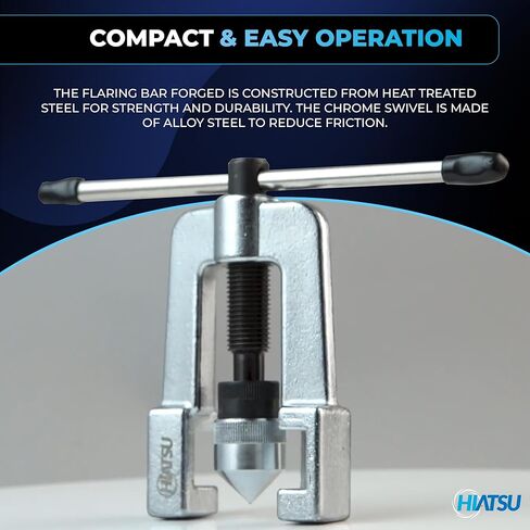 مجموعة أدوات التوهج والتأرجح الفاخرة من HIATSU مثالية لنظام التدفئة والتهوية وتكييف الهواء (HVAC) - مجموعة أدوات التوهج النحاسي مع مخروط حرق شديد التحمل من الفولاذ المطلي بالكروم ومفتاح ربط السقاطة - تتضمن حقيبة الحمل | مجموعة أدوات حرق HVAC in Kuwait