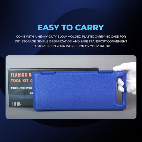 مجموعة أدوات التوهج والتأرجح الفاخرة من HIATSU مثالية لنظام التدفئة والتهوية وتكييف الهواء (HVAC) - مجموعة أدوات التوهج النحاسي مع مخروط حرق شديد التحمل من الفولاذ المطلي بالكروم ومفتاح ربط السقاطة - تتضمن حقيبة الحمل | مجموعة أدوات حرق HVAC in Kuwait