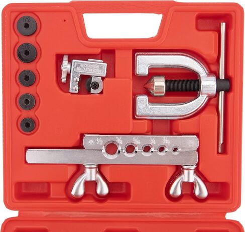 مجموعة أدوات حرق مزدوجة من BOOTOP PIN، مجموعة أدوات حرق واحدة، مجموعة أدوات حرق الأنبوب لأنابيب النحاس HVAC، مجموعة حرق خط الفرامل، 45 درجة in Kuwait