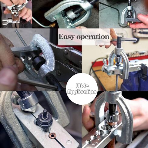 مجموعة أدوات حرق مزدوجة من BOOTOP PIN، مجموعة أدوات حرق واحدة، مجموعة أدوات حرق الأنبوب لأنابيب النحاس HVAC، مجموعة حرق خط الفرامل، 45 درجة in Kuwait