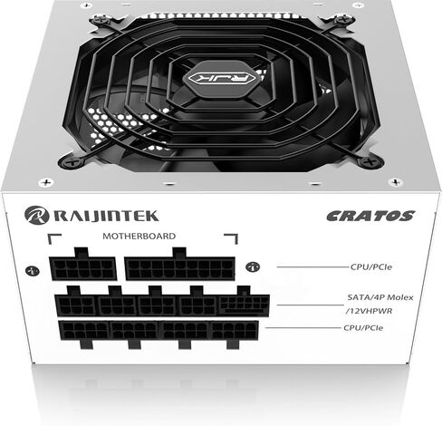 RAIJINTEK CRATOS 1000 Black، 80PLUS Gold، ATX، 1000 واط، مصدر طاقة معياري كامل، ضمان 5 سنوات (0R30B00005) in Saudi Arabia