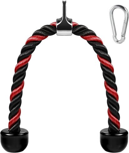 AWEFRANK Deluxe Tricep Rope Pull Down Cable, 27 & 36 Inch Rope Length, Easy to Grip & Non-Slip Cable Attachment for Gym Workout Exercise in Kuwait