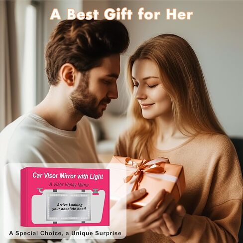 مرآة زينة للسيارة قابلة للطي مع أضواء - 1X/2X/3X USB قابلة لإعادة الشحن مع 3 أوضاع إضاءة تعمل باللمس ومرآة مكياج للسفر قابلة للتعتيم، وديكور ملحقات السيارة لشاحنة السيارة العالمية وسيارات الدفع الرباعي in Saudi Arabia