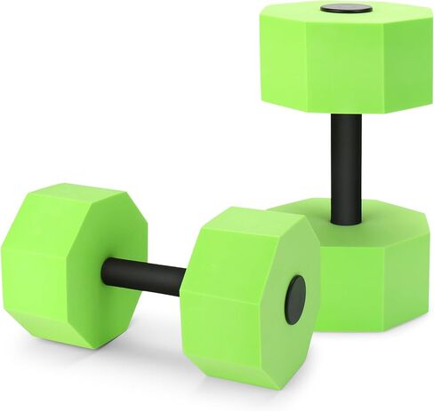 Aquatic Dumbbells, Set of 2 Water Aerobic Exercise Foam Dumbbell Pool Resistance, Detachable Water Aqua Fitness Barbells Hand Bar Exercises Equipment for Weight Loss in Saudi Arabia