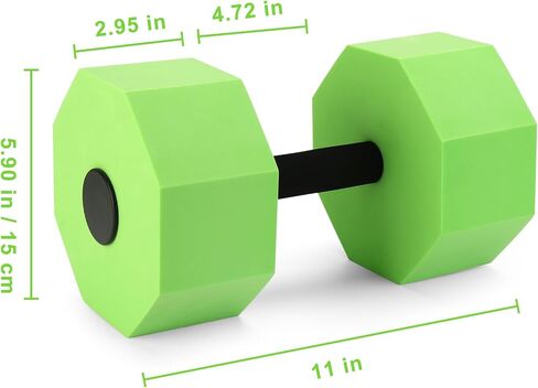 Aquatic Dumbbells, Set of 2 Water Aerobic Exercise Foam Dumbbell Pool Resistance, Detachable Water Aqua Fitness Barbells Hand Bar Exercises Equipment for Weight Loss in Saudi Arabia