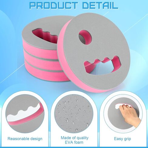 4 قطع من أقراص التمارين المائية من هونغداو، أوزان مائية لتمارين حمام السباحة، مجموعة معدات التمارين الرياضية المائية من إسفنج EVA للبالغين، مقاومة لحمام السباحة للمبتدئين في السباحة والتهاب المفاصل in Kuwait