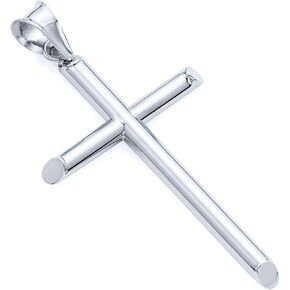 14k REAL Yellow Gold Religious Classic Cross Charm Pendant - 5 Different Size Available