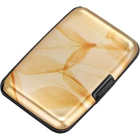 ELFISH RFID حامل بطاقات الائتمان، محفظة من الألومنيوم، حافظة معدنية لبطاقات الهوية للرجال والنساء (انظر القمر)