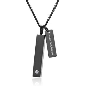 BGAFLOVE 3 Pack Crystal Black Cremation Jewelry for Ashes Silver Urn Necklace for Ashes, Birthstone Cube Urns Memorial Ashes Necklace Pendant Keepsake, Cremation Urn Jewelry Bar Locket With CZ