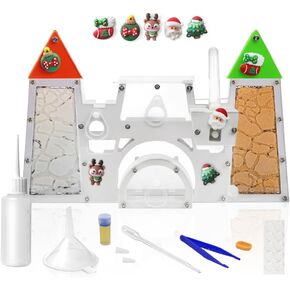 Ant Farm Kit for Kids, Sand Ant Colony Ant Farms Terrarium Kit for Kids, Educational & Learning Science Kit Toy for Boys, Girls & Adults (Red Green)