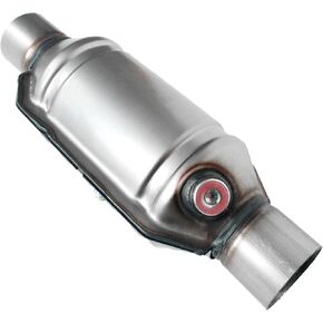 Universal Catalytic Converter, 2.5" Inlet/Outlet Catalytic Converter Universal High Flow Front Cat Convertor Direct-Fit with O2 Port & Heat Shield
