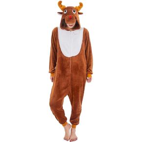 Unisex Adult Animal Onesie Pajamas Slim Fit Halloween Costume One Piece Sleepwear Homewear Cosplay Suit