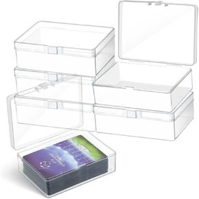 Vicenpal Playing Deck Card Storage Box Plastic Card Boxes Compatible with 100 Mtg Holder Storage Case 4.3 x 2.95 x 2.2 Inches Organizer Snap Closed for Trading Card Games Card Collector (36 Pcs)