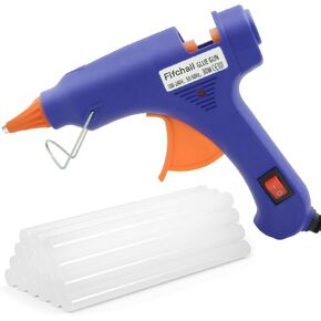Cordless Hot Glue Gun, Rechargeable Hot Melt Glue Gun 2Ah Built-in Battery Smart Power-Off, Mini Glue Gun Kit with 30pcs Premium Glue Sticks, 10pcs Wood Craft Sticks, Case for DIY, Arts&Crafts