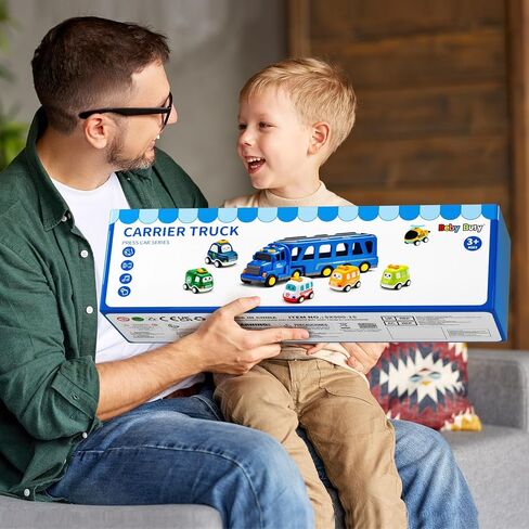 7 in 1 Fire Trucks Cars Toys for Toddlers 3-5, Boy Toddler Car Truck Toys with Light Sound, Birthday Gifts Toys for 3 4 5 6 Year Old Boy in Kuwait