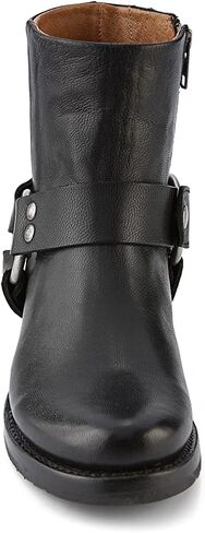Frye Veronica Harness Short 6" Booties for Women - Leather Upper with Luxurious Leather Lining, Inside Zipper, Snap Harness, and Rubber Lug Outsole in Kuwait