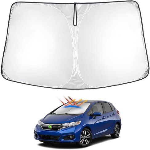 T TGBROS Windshield Sun Shade Custom Fit for 2018-2023 2024 GMC Terrain Accessories Foldable Sun Shield Reflective Polyester Sun Visor Cover Block Heat and Sun Protection in Saudi Arabia