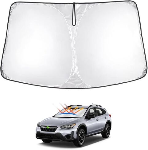 T TGBROS Windshield Sun Shade Custom Fit for 2018-2023 2024 GMC Terrain Accessories Foldable Sun Shield Reflective Polyester Sun Visor Cover Block Heat and Sun Protection in Saudi Arabia
