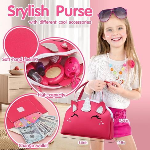 Girl Gifts Basic Pretend Makeup for Little Girls, Play Makeup for Kids 3-5, Fake Makeup Set Toys for 3 4 5 6 7 Year Old Girls, Toddler Makeup Kit with Fake Make up Toys Birthday Gifts in Saudi Arabia