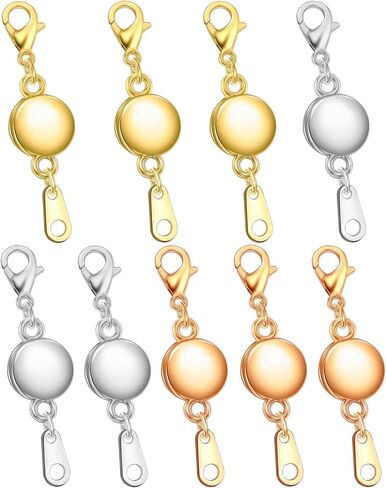 Dailyacc Magnetic Necklace Clasps and Closures - Round Bracelet Extender Clasps for Jewelry Making in Saudi Arabia