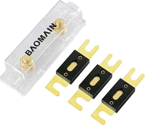 Baomain ANL-250A الحماية الكهربائية ANL فيوز 250 أمبير مع حامل فيوز 1 حزمة in Kuwait