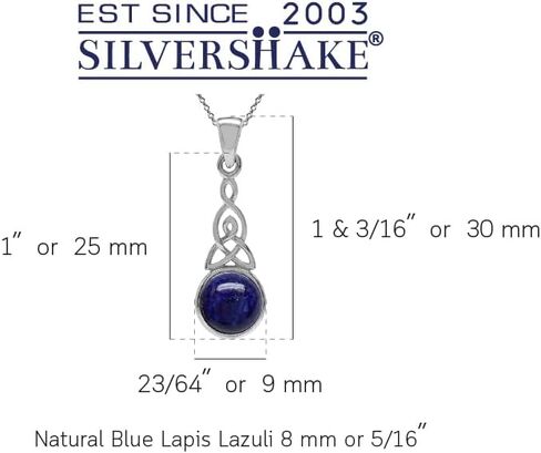 Silvershake 925 Sterling Silver Triquetra Celtic Knot Pendant with 18 Inch Necklace in Kuwait