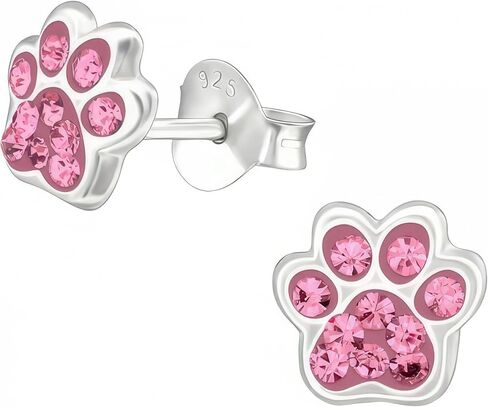 أقراط كيوي ديزي من الفضة الإسترلينية مضادة للحساسية بطباعة مخالب صغيرة، ثقوب متعددة، للغضروف، اللولب، ثقب الأذن الثانية (خالية من النيكل) in Kuwait