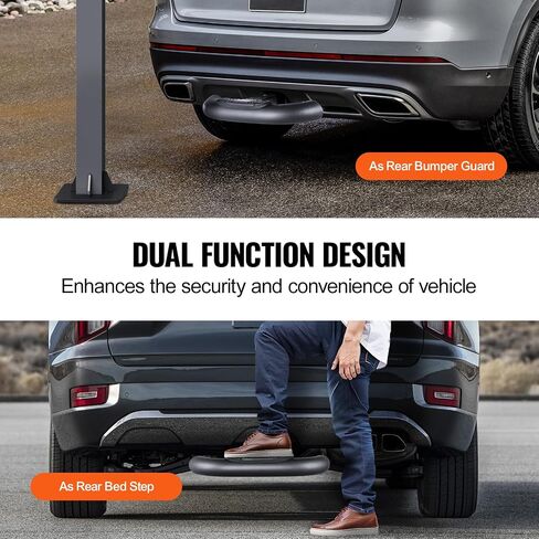 VEVOR Hitch Step لجهاز استقبال 2 بوصة، هيكل فولاذي قوي بسعة تحميل 350 رطل، واقي واقي من الصدمات الخلفي مع قفل دبوس، مناسب عالمي للشاحنة، سيارات الدفع الرباعي، البيك اب، المقطورة in Kuwait