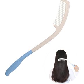14" Long Reach Hairbrushes,Long Handle Soft Comb and Brush,Beauty Hair Applicable to elderly and hand-disabled people inconvenient upper limb activities
