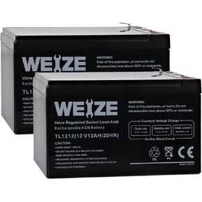 WEIZE 12V 18AH Battery Sealed Lead Acid Rechargeable SLA AGM Batteries Replaces UB12180 FM12180 6fm18, Universal in Saudi Arabia