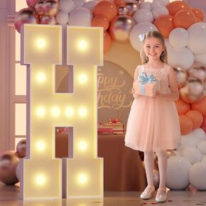 Rielmox Marquee Letters 4 Feet Tall, 4FT Marquee Light Up Letters C, Large Marquee Letter for Party Decoration, Birthday Marry Me Wedding Baby Shower Graduation Decor, Assembly Needed