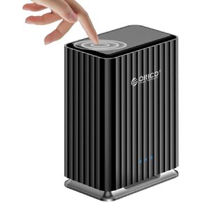 ORICO 5 Bay USB 3.1 Type-C Hard Drive Enclosure - Plug and Play DAS Storage Enclosure with 12V/10A Power Adapter, Maximum 110TB Storage for Home Data Management - 9758C3