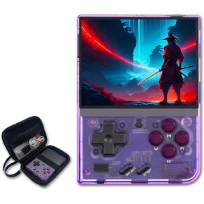 وحدة تحكم ألعاب محمولة Miyoo Mini Plus مقاس 3.5 بوصة وشاشة IPS 640*480 بقدرة 3000 مللي أمبير في الساعة متوافقة مع حقيبة محمولة متعددة اللاعبين باللون الرمادي القديم in Kuwait