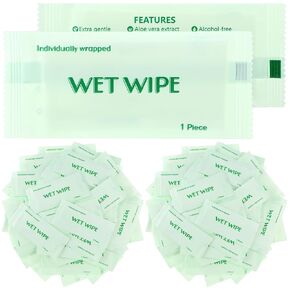 300 Pack Individually Wrapped Wet Wipes Bulk Individual Hand Wipes Unscented Wipes Packets, Wet Napkins Clean Hands Quickly for Travel Homeless Restaurant Barbecue Wedding
