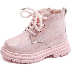 YWPENGCAI Toddler Girl Lace Up Zipper Waterproof Ankle Leather Boots