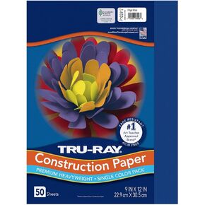 Pacon 103017 Tru-Ray Construction Paper, 76 lbs., 9 x 12, Royal Blue, 50 Sheets/Pack