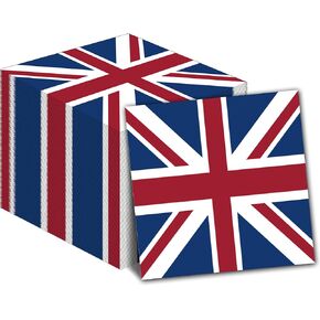 40Pcs British Party Napkins British National Day Theme Party Paper Napkins Disposable Party Napkins Set England Flag Paper Luncheon Napkins British Theme Party Supplies