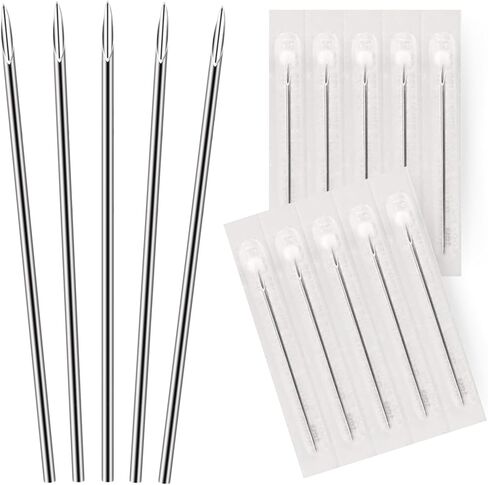 BodyJ4You 10PC Piercing Needles Surgical Steel 12G Ear Nose Tongue Nipple Eyebrow Labret Genital in Saudi Arabia