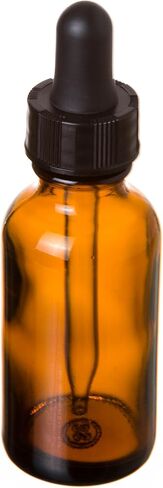 Yesker Amber Glass Bottles for Essential Oils with Glass Eye Dropper 30 ml (1oz) for Essential Oils, Chemistry Lab Chemicals, Colognes & Perfumes- Pack of 6 in Saudi Arabia
