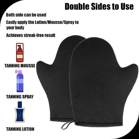 GAIYAH Self Tanning Mitt Applicator - Self Tanning Mitten Self Tanner Mitt Applicator Self Tanning Glove for Self Tan Mitt Applicator Sunless Tanning Mitts Tan Mitten for Tanning Lotion, Mousse, Spray in Saudi Arabia