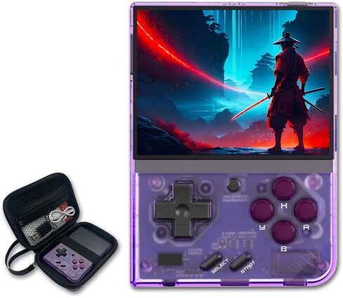 Miyoo Mini Plus Handheld Game Console 3.5-inch 640*480 IPS Screen 3000mAh Compatible with Multiplayer Portable Case Retro Gray in Kuwait