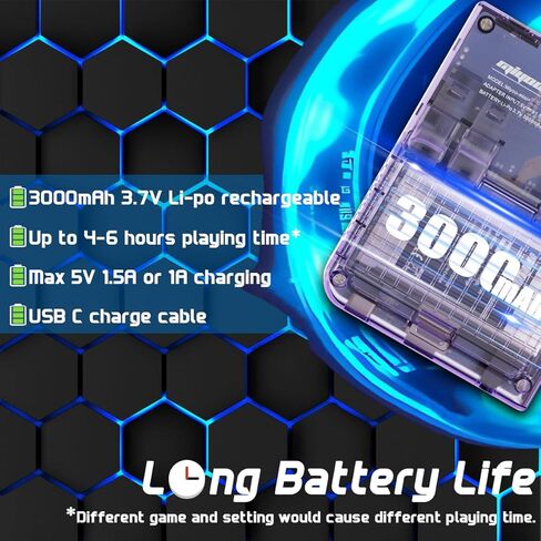 Miyoo Mini Plus Handheld Game Console 3.5-inch 640*480 IPS Screen 3000mAh Compatible with Multiplayer Portable Case Retro Gray in Kuwait