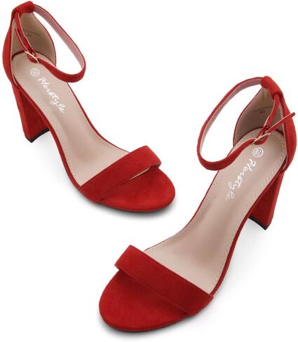 Herstyle Women’s Chunky Block Heels – Open Toe Ankle Strap Sandals, 3.75 Inch High Heels for Wedding, Party & Dressy Occasions – Comfortable Strappy Dress Shoes in Saudi Arabia