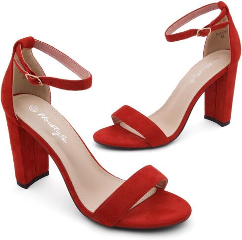 Herstyle Women’s Chunky Block Heels – Open Toe Ankle Strap Sandals, 3.75 Inch High Heels for Wedding, Party & Dressy Occasions – Comfortable Strappy Dress Shoes in Saudi Arabia