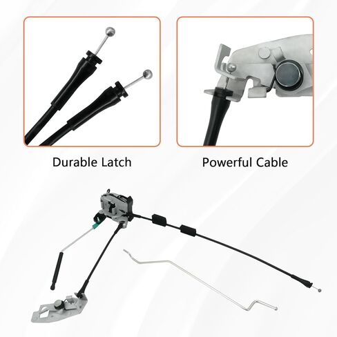 Side Door Latch Assembly with Cable & Rod, Right Passenger Side Hinged Lock for Ford 1992-2019 E150 E250 E350 Econoline Van, Door Connective Repair Lock Latch Replaces 8C2Z15264A00B in Kuwait