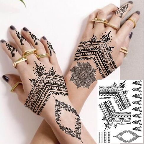 Goromon 10 Sheets Realistic Snake Temporary Tattoos For Women Men Forearm Arm Sexy 3D Tribal Cobra Mamba Viper Serpent Tattoos Temporary Adults Kids Fake Tattoos Sticker Black Sword Rose Flower Tatoos in Saudi Arabia
