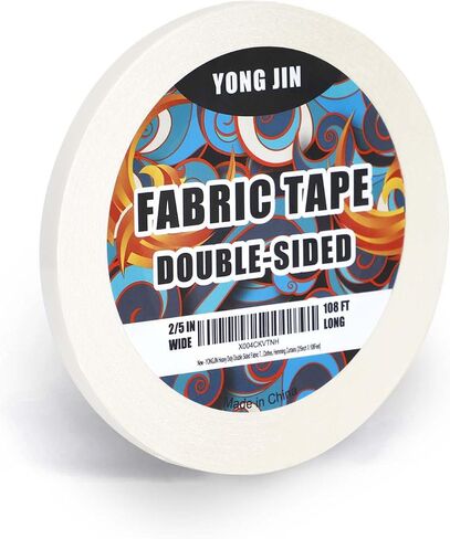 Heavy Duty Double Sided Fabric Tape - Seamless Bonding Without Sewing Or Ironing, Peels Off Easily, Strong Adhesive Fabric Hemming Tape for Pants, Hem Tape,Curtains (1/2inch X 108 Feet) in Saudi Arabia